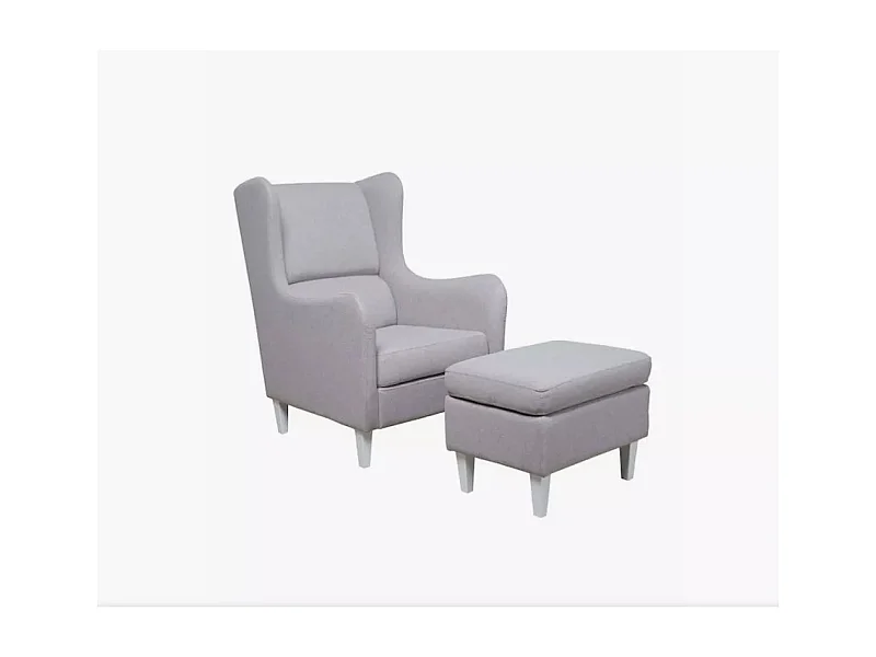 Fauteuil Gracia/Tissu/grise