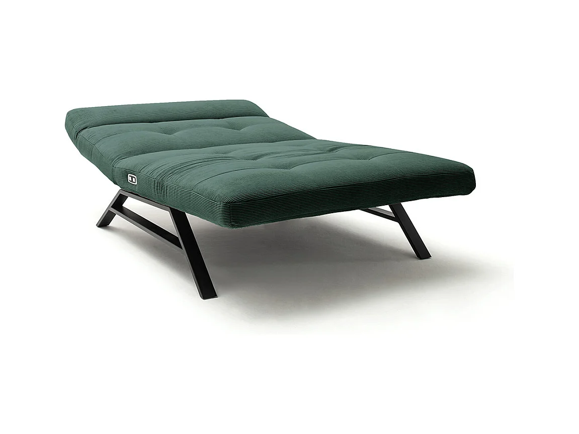 Chaise longue - vert émeraude Velours côtelé - AMERIVA