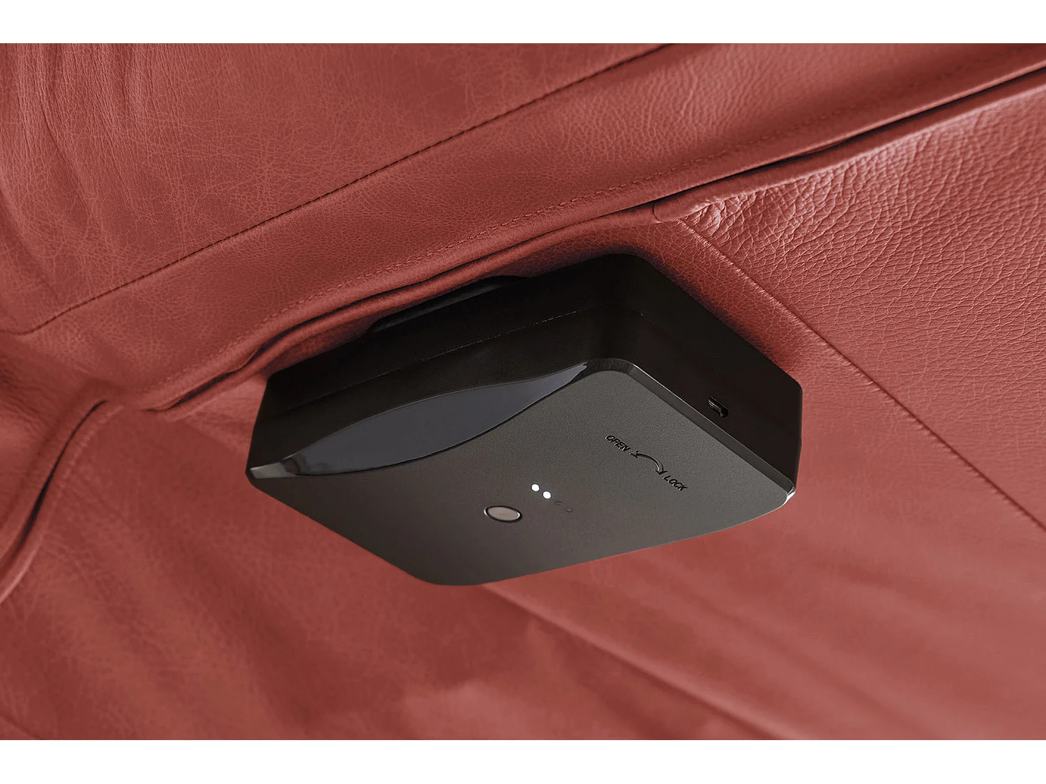 Relaxligstoel - Rood Leer - LETICIA