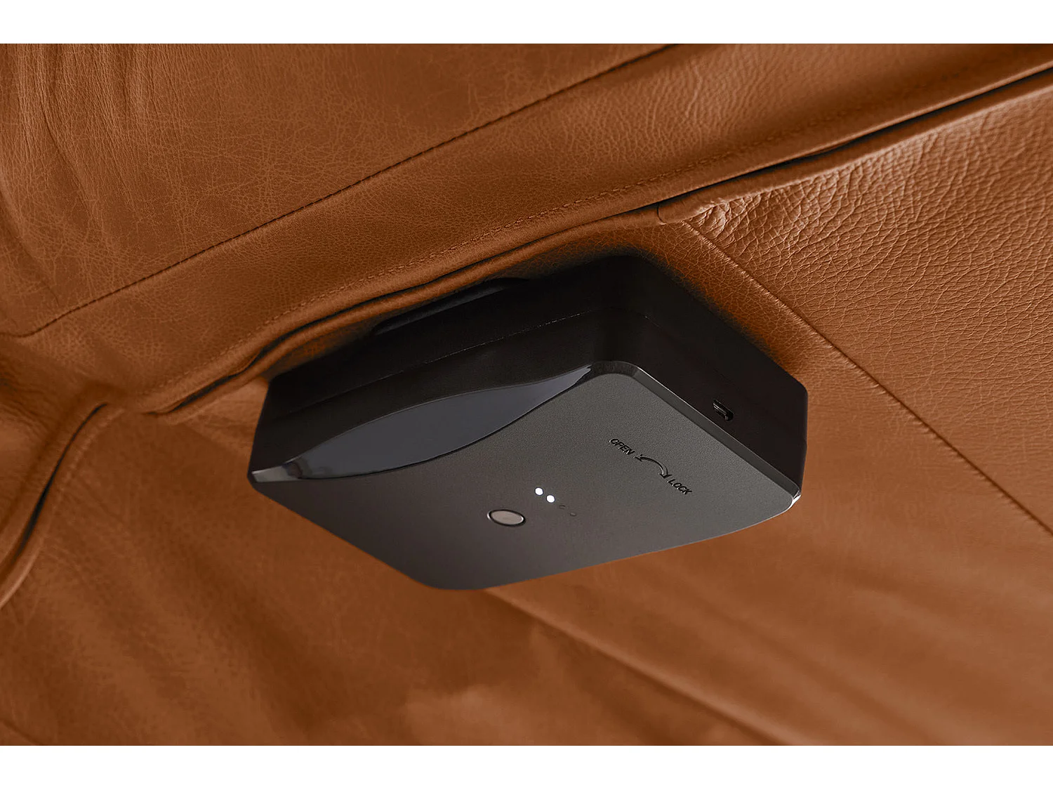 Relaxliege - Braun Leder - LETICIA