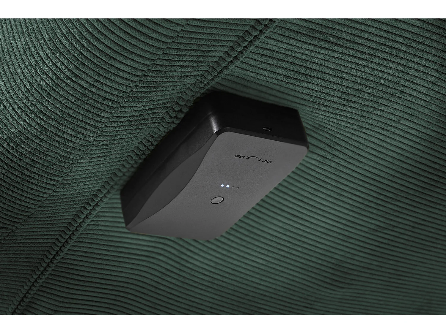 Chaise longue - verde smeraldo Velluto a coste - LETICIA