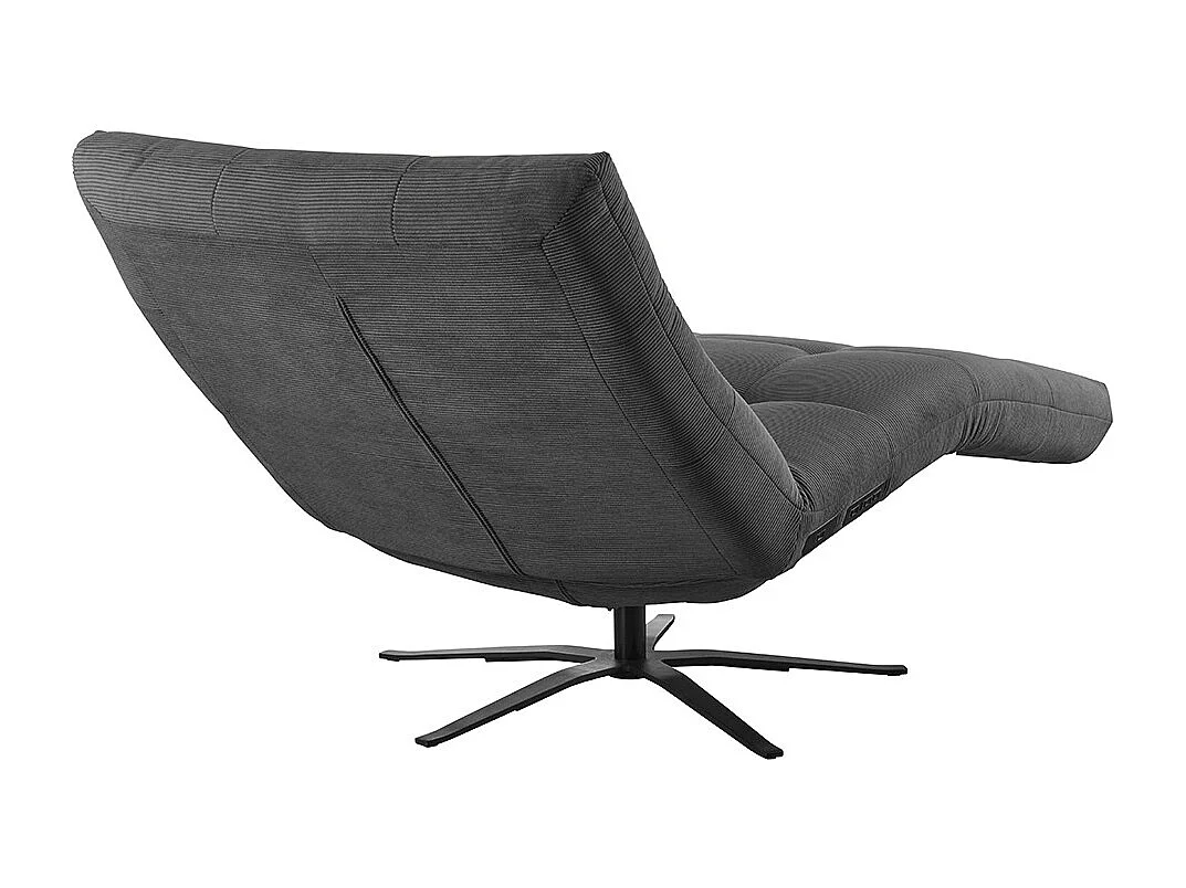 Relaxligstoel - Antraciet Koord - LETICIA