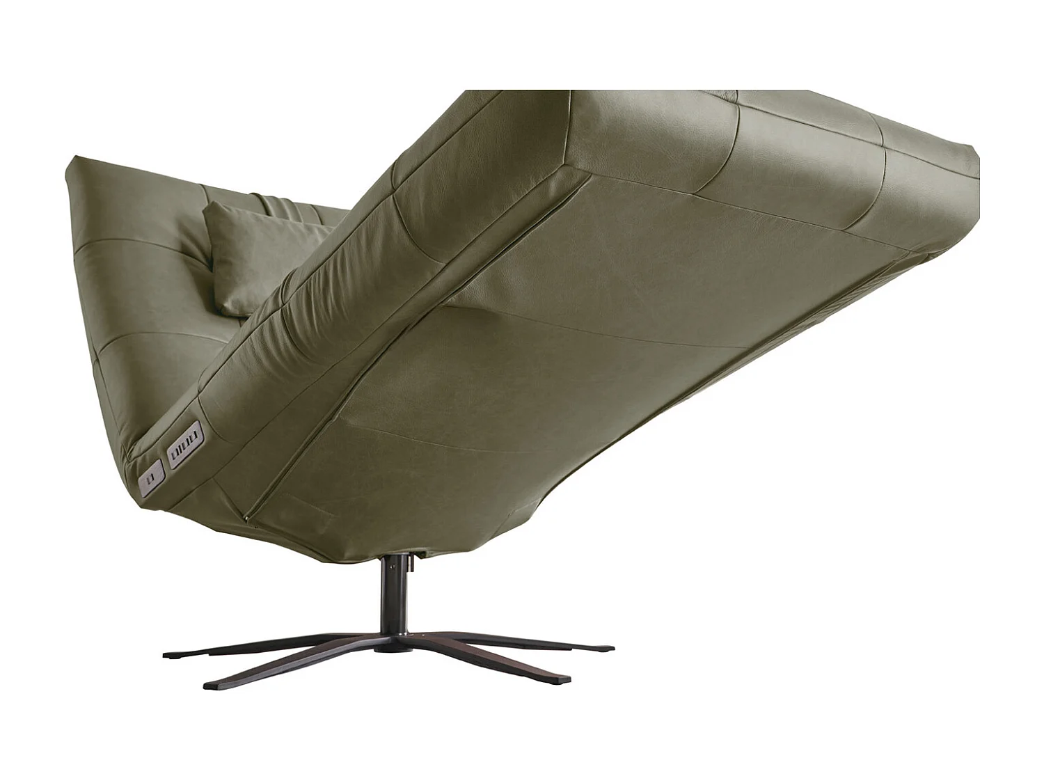 Chaise longue - Vert cuir - LETICIA