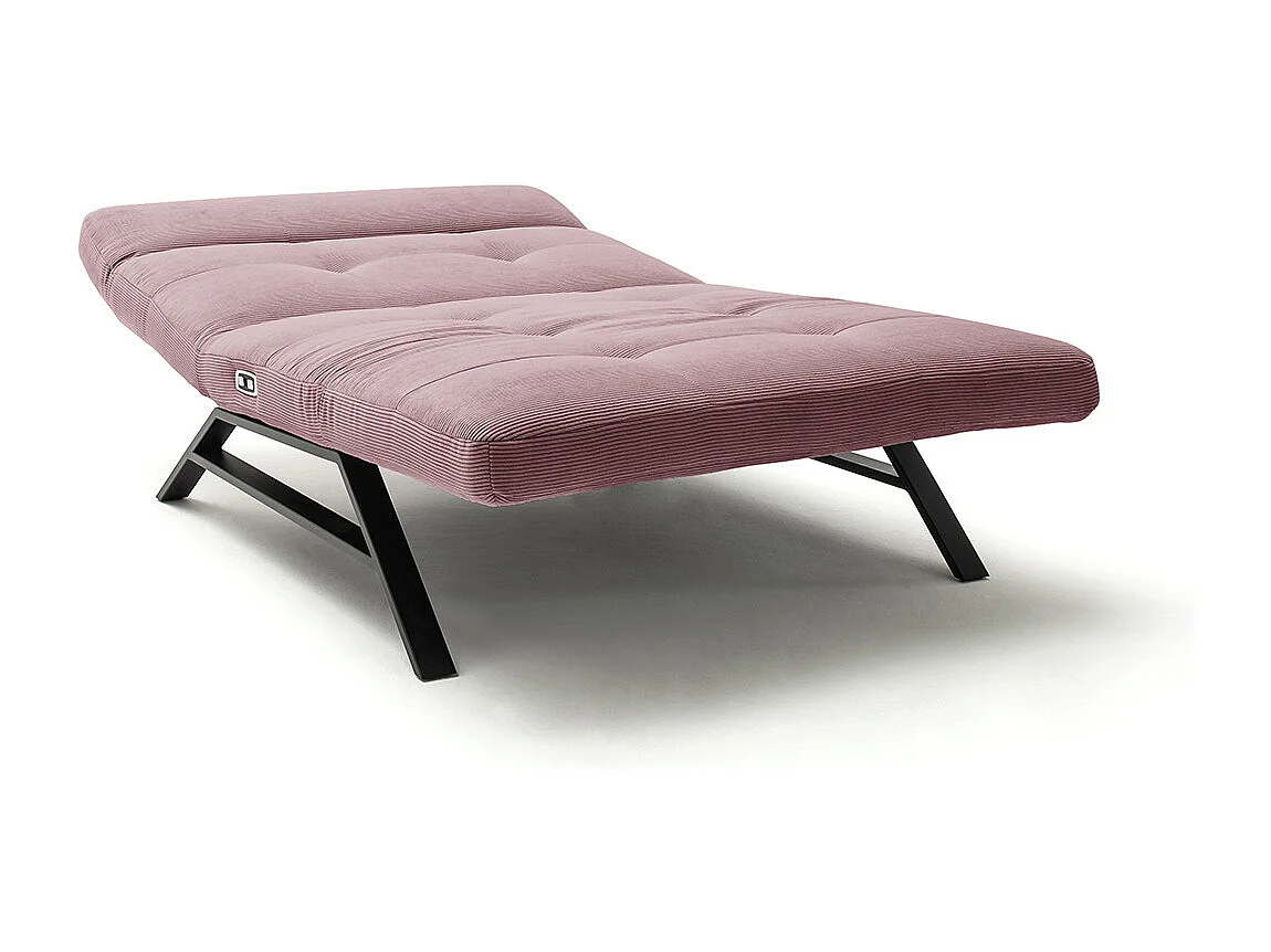 Chaise longue - Rose Velours côtelé - AMERIVA
