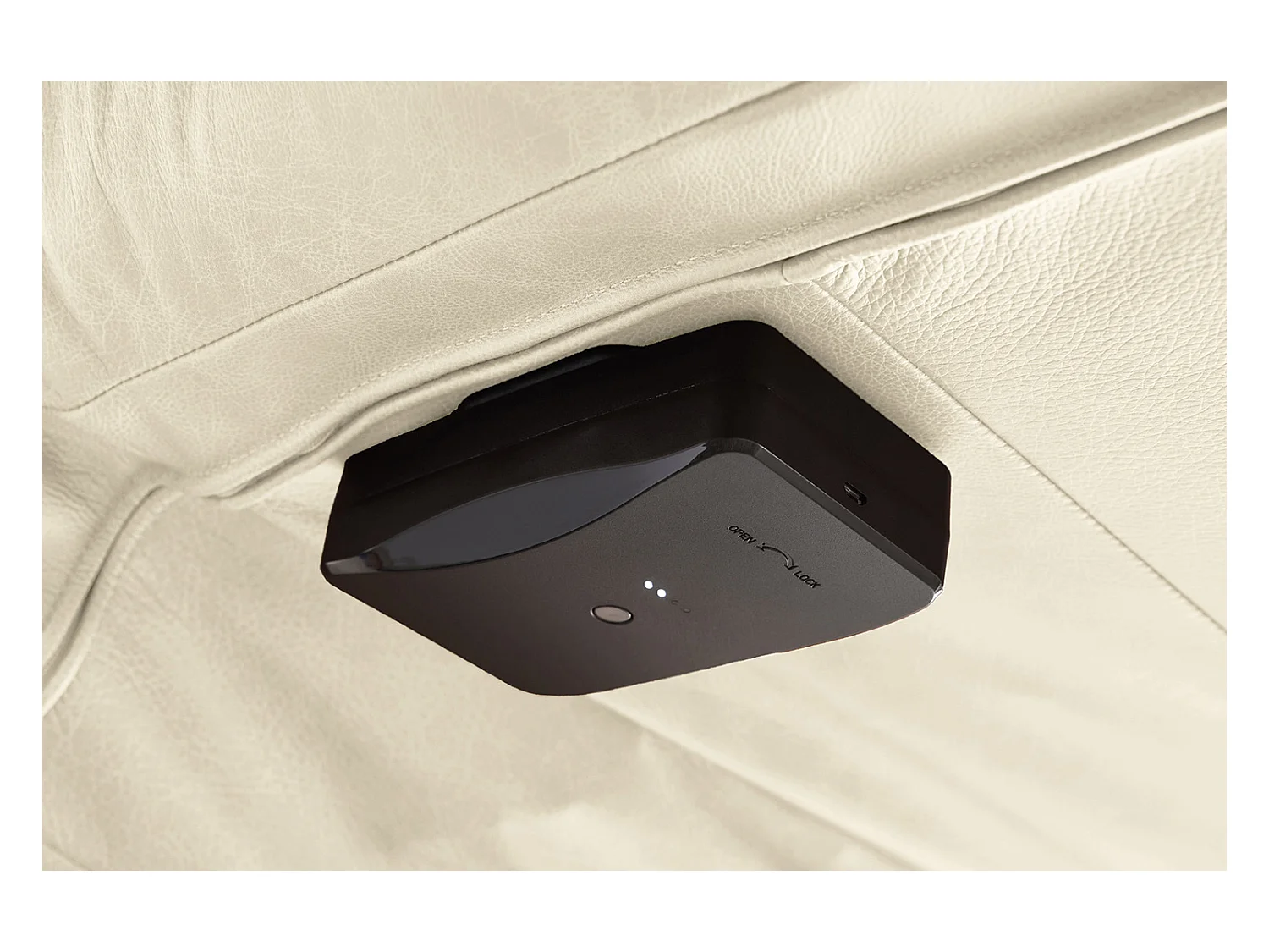 Chaise longue - blanc cuir - LETICIA