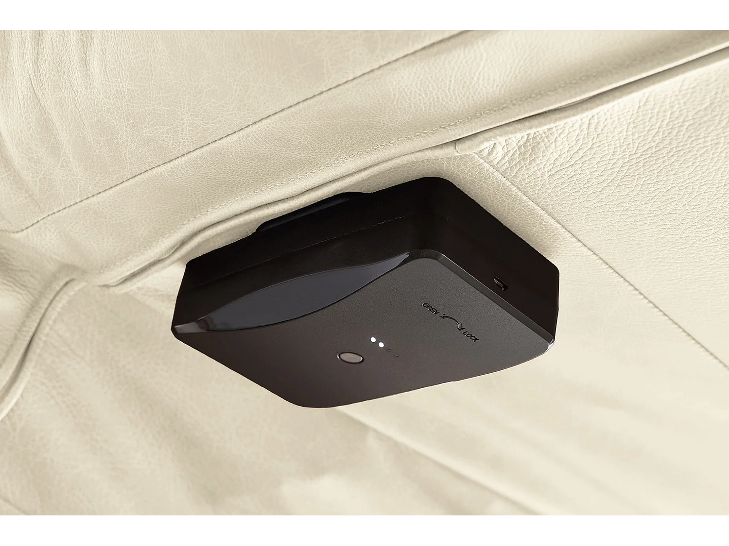 Chaise longue - bianco pelle - LETICIA