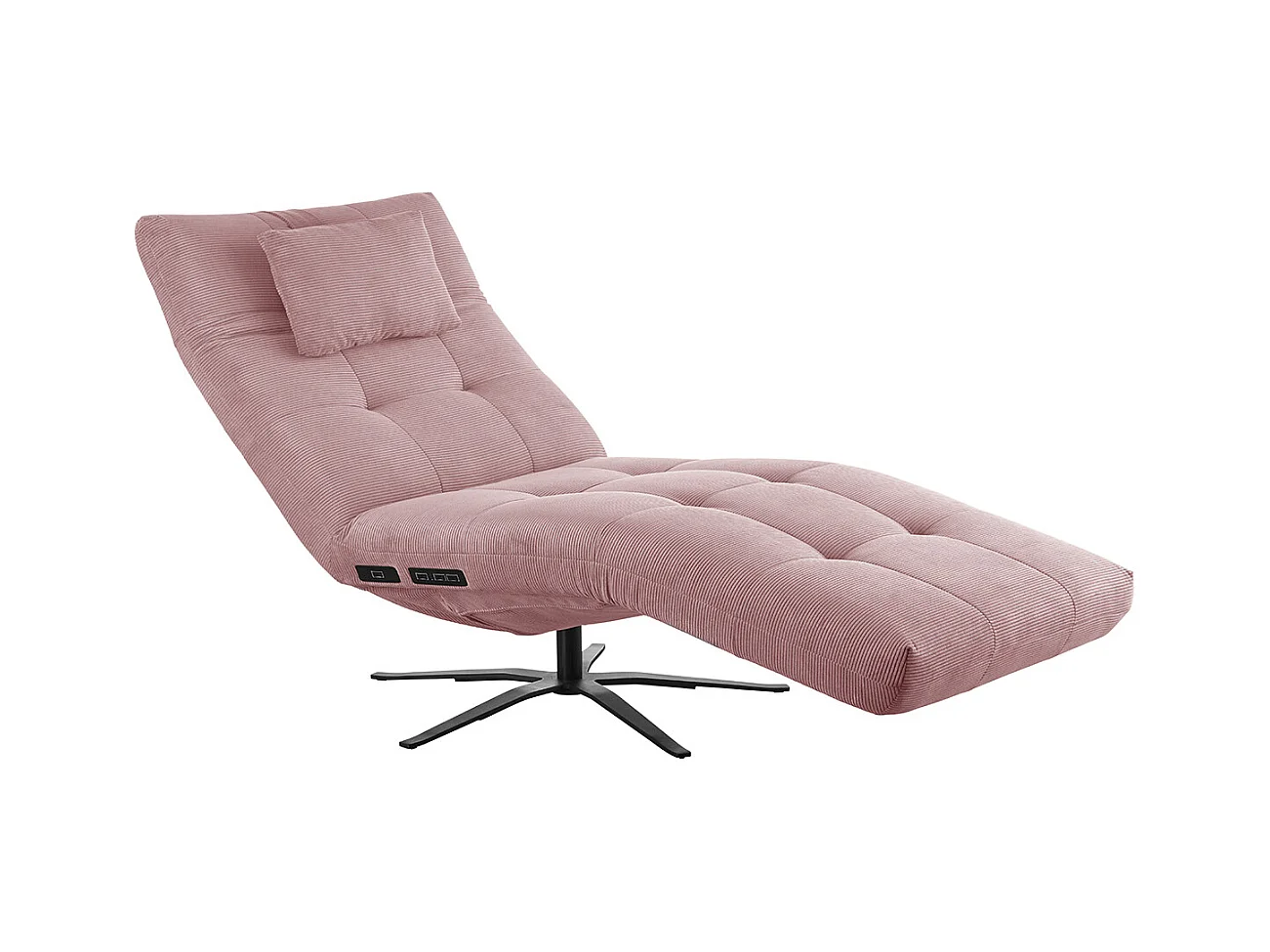 Relaxligstoel - Roze Koord - LETICIA