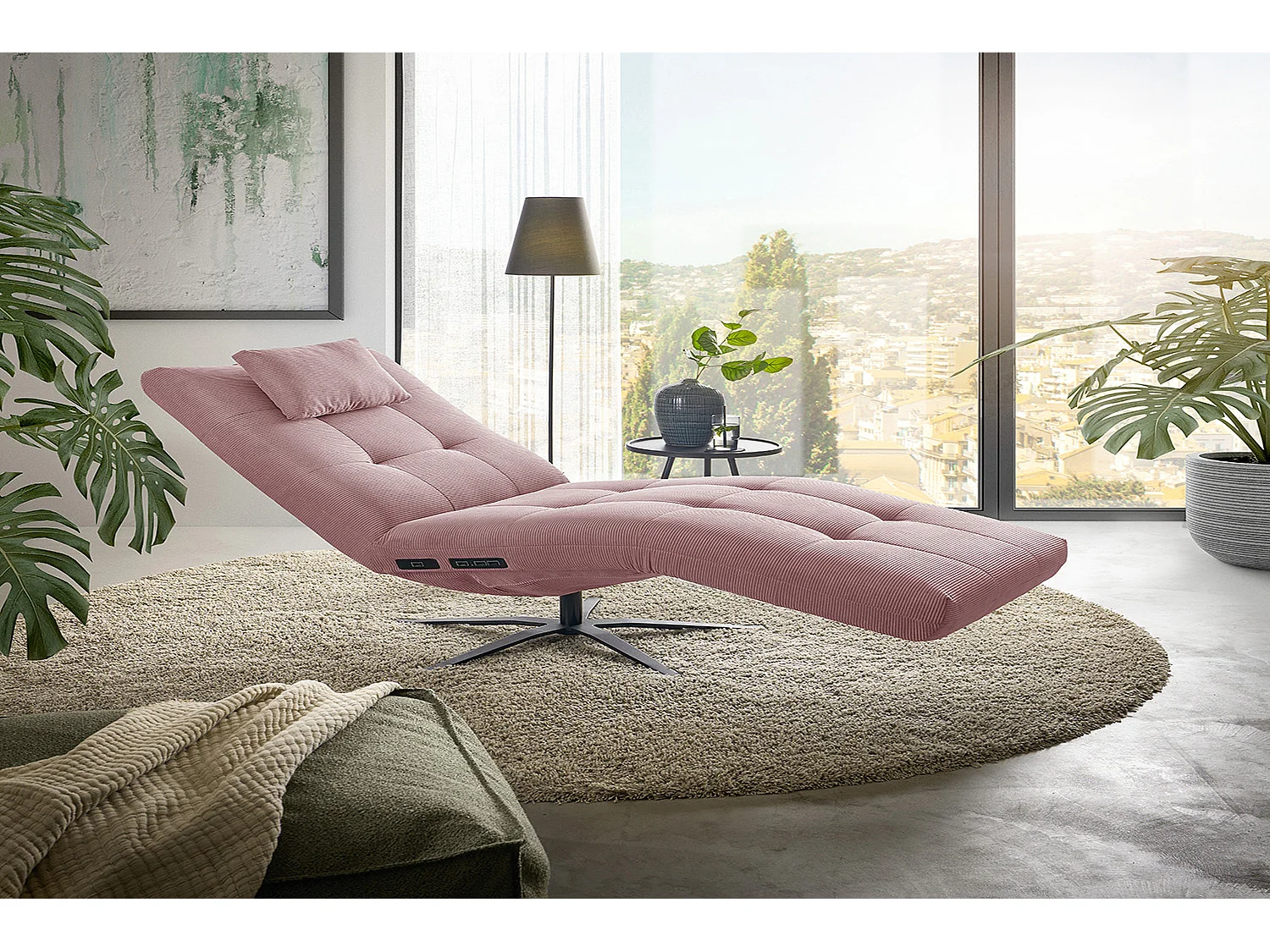 Relaxliege - Pink Cord - LETICIA