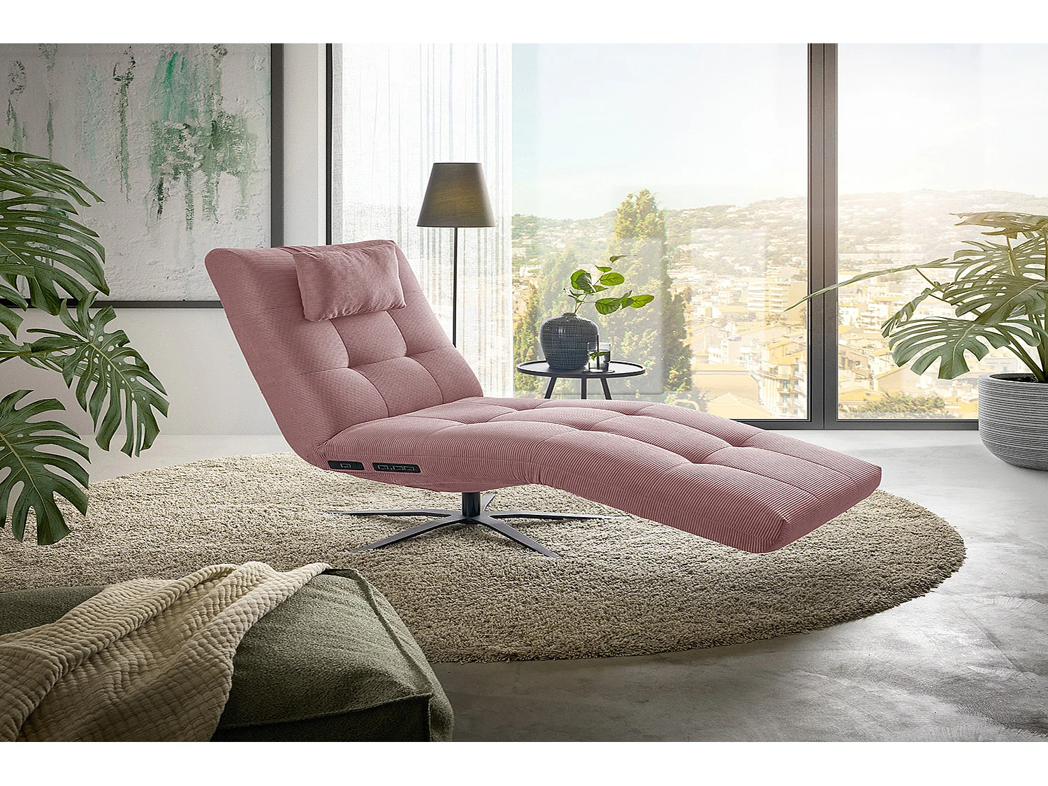 Relaxliege - Pink Cord - LETICIA