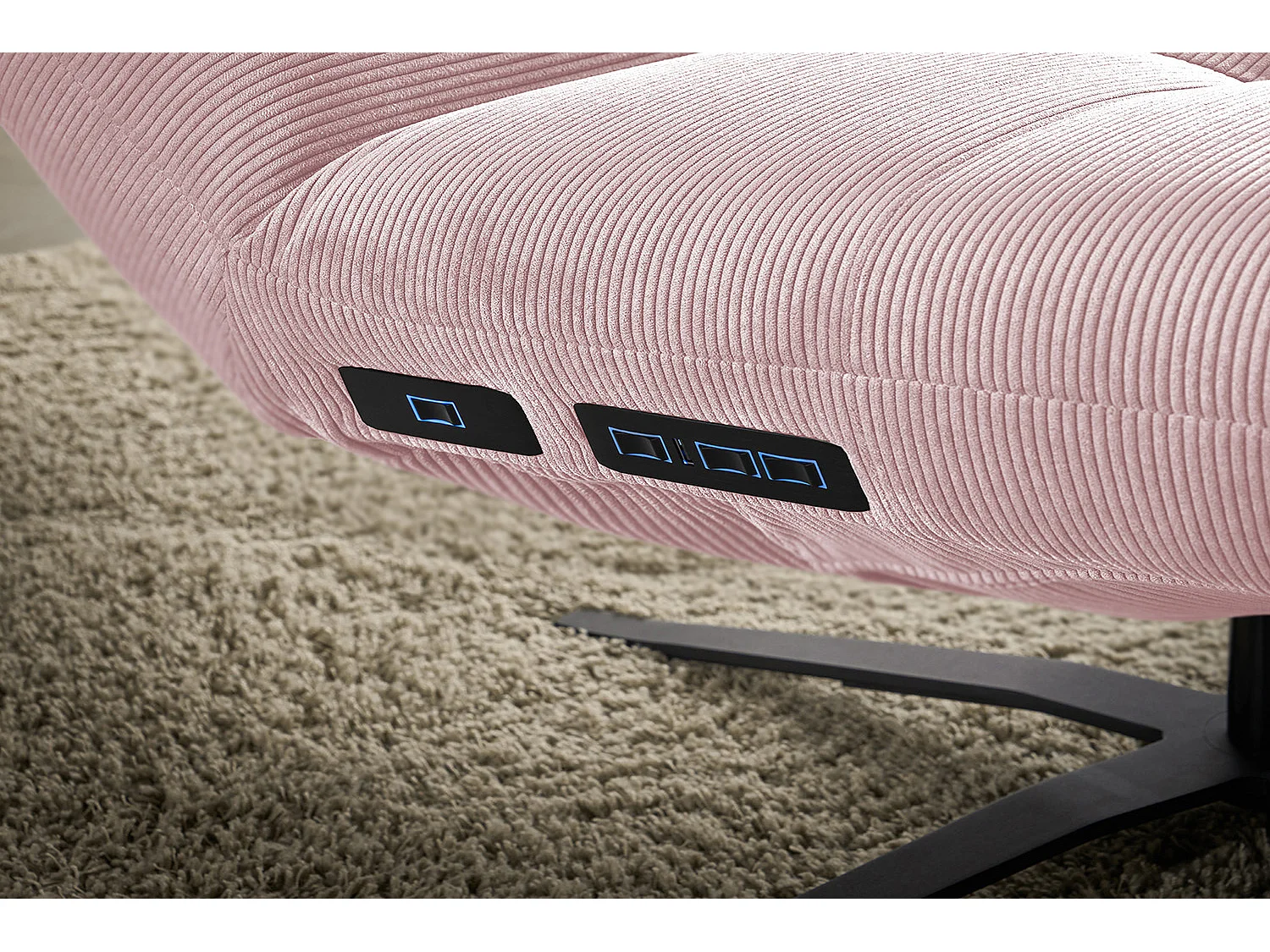 Relaxliege - Pink Cord - LETICIA