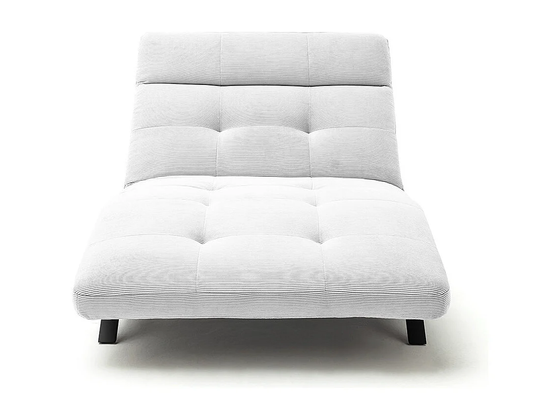Chaise longue - blanc Velours côtelé - AMERIVA
