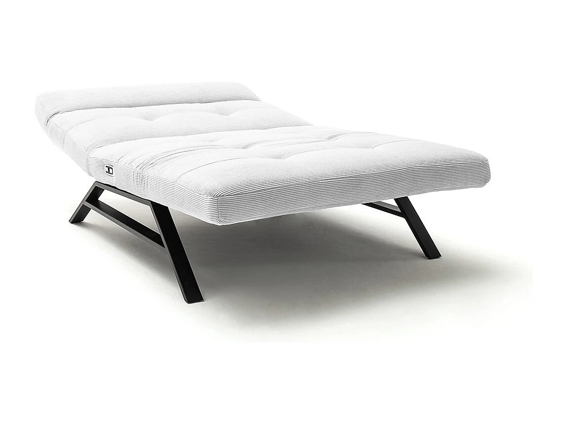 Chaise longue - blanc Velours côtelé - AMERIVA