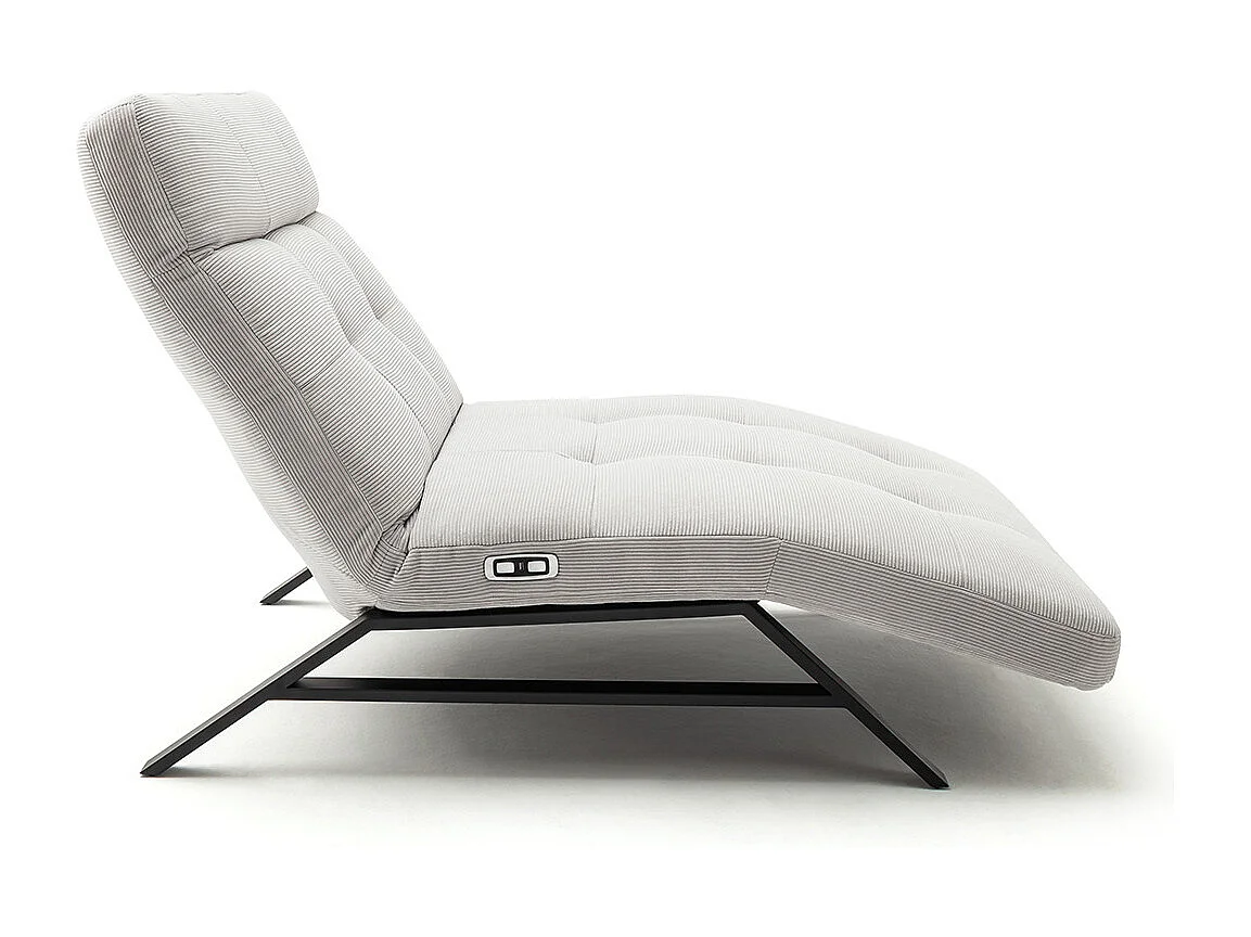 Chaise longue - argento Velluto a coste - AMERIVA