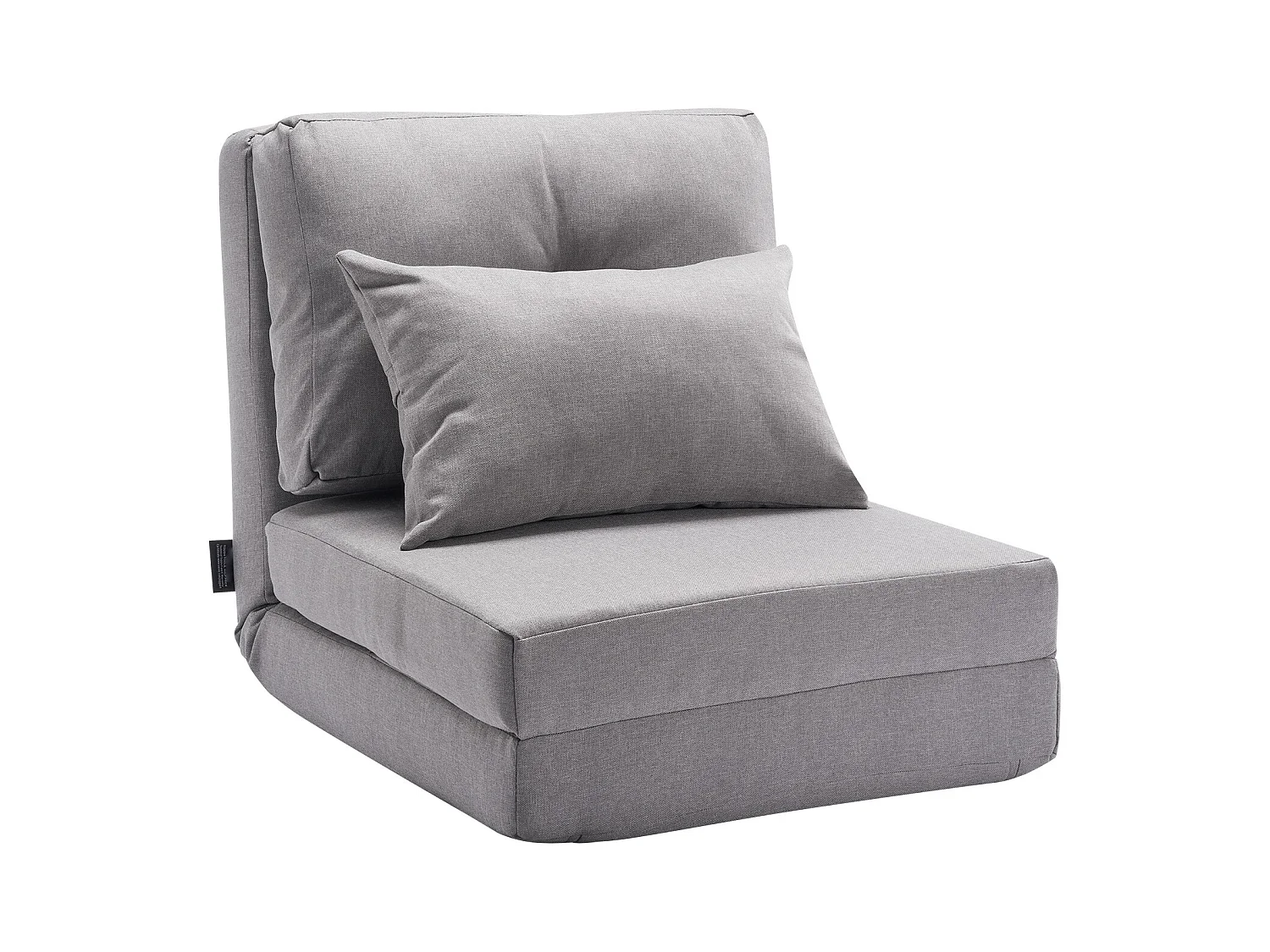 Chaise de Sol SucceBuy Chaise de Sol Convertible avec 5 Positions Ajustables, Canapé-Lit Rembourré avec Dossier Réglable, Structure Métallique et Coussin