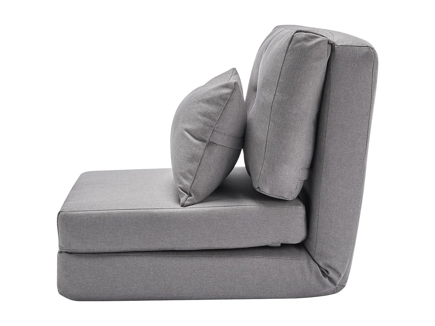 Chaise de Sol SucceBuy Chaise de Sol Convertible avec 5 Positions Ajustables, Canapé-Lit Rembourré avec Dossier Réglable, Structure Métallique et Coussin