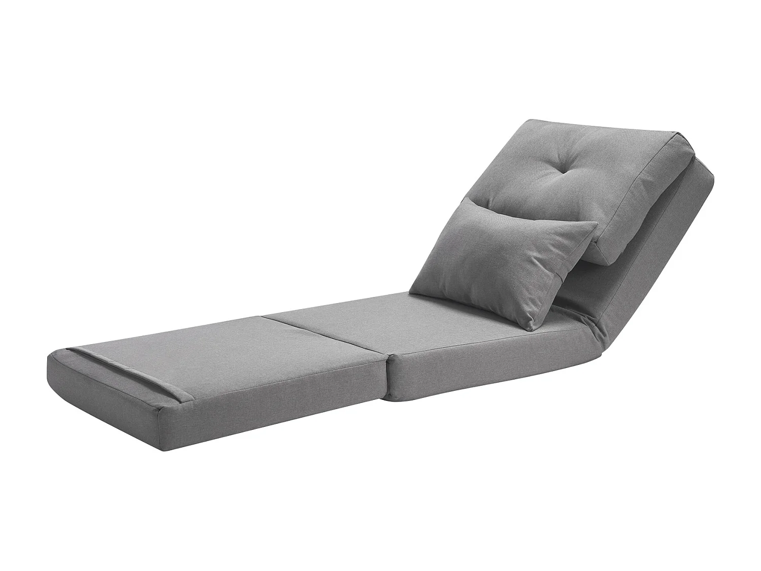 Chaise de Sol SucceBuy Chaise de Sol Convertible avec 5 Positions Ajustables, Canapé-Lit Rembourré avec Dossier Réglable, Structure Métallique et Coussin