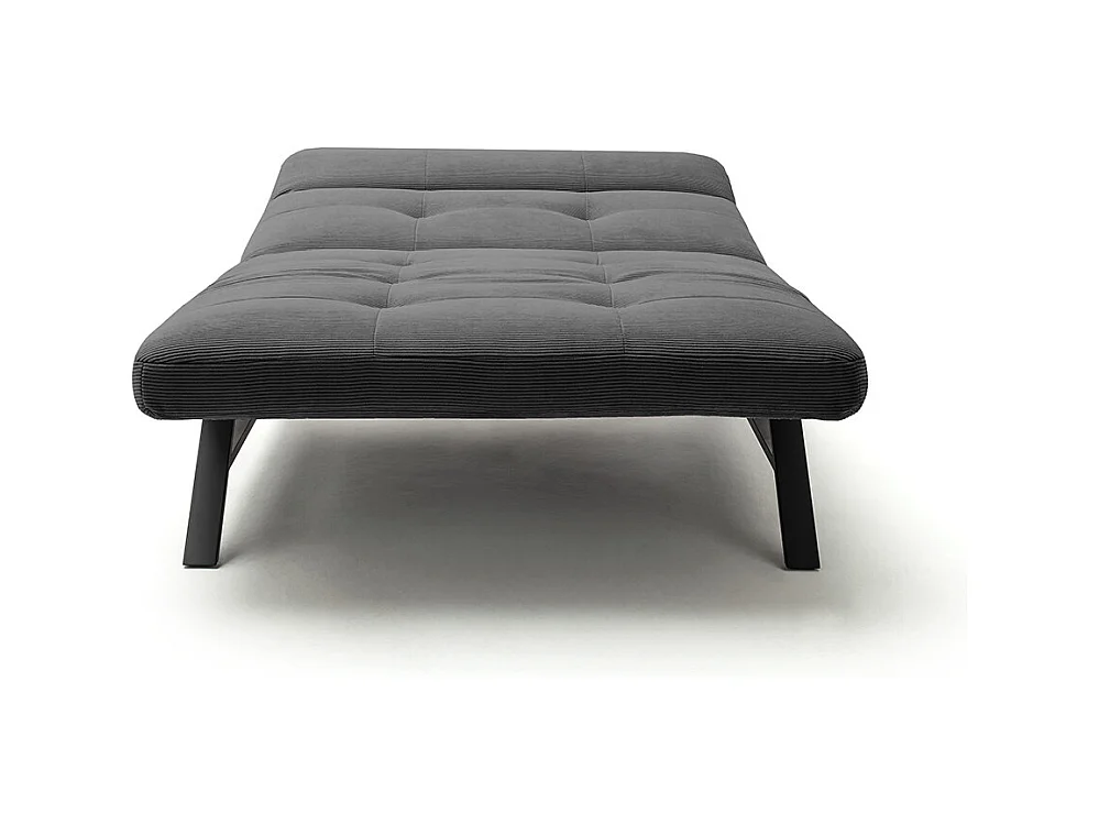 Chaise longue - anthracite Velours côtelé - AMERIVA