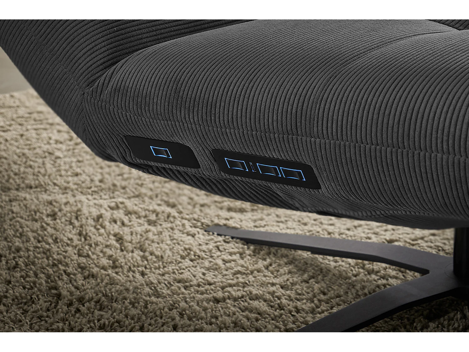 Chaise longue - antracita Pana - LETICIA