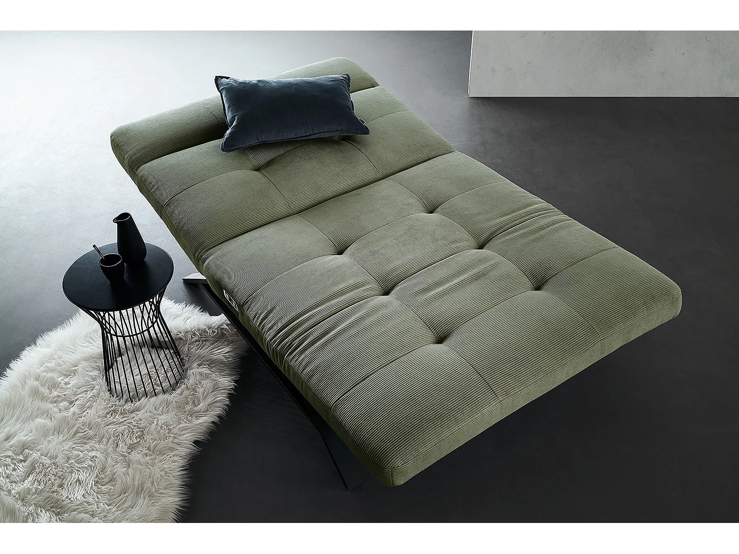 Chaise longue - Vert Velours côtelé - AMERIVA