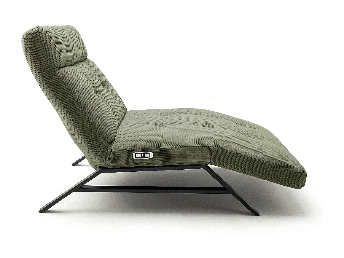 Chaise longue - Vert Velours côtelé - AMERIVA