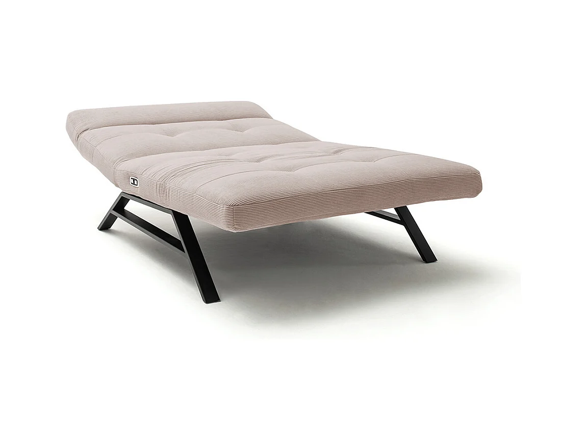 Chaise longue - beige Velours côtelé - AMERIVA