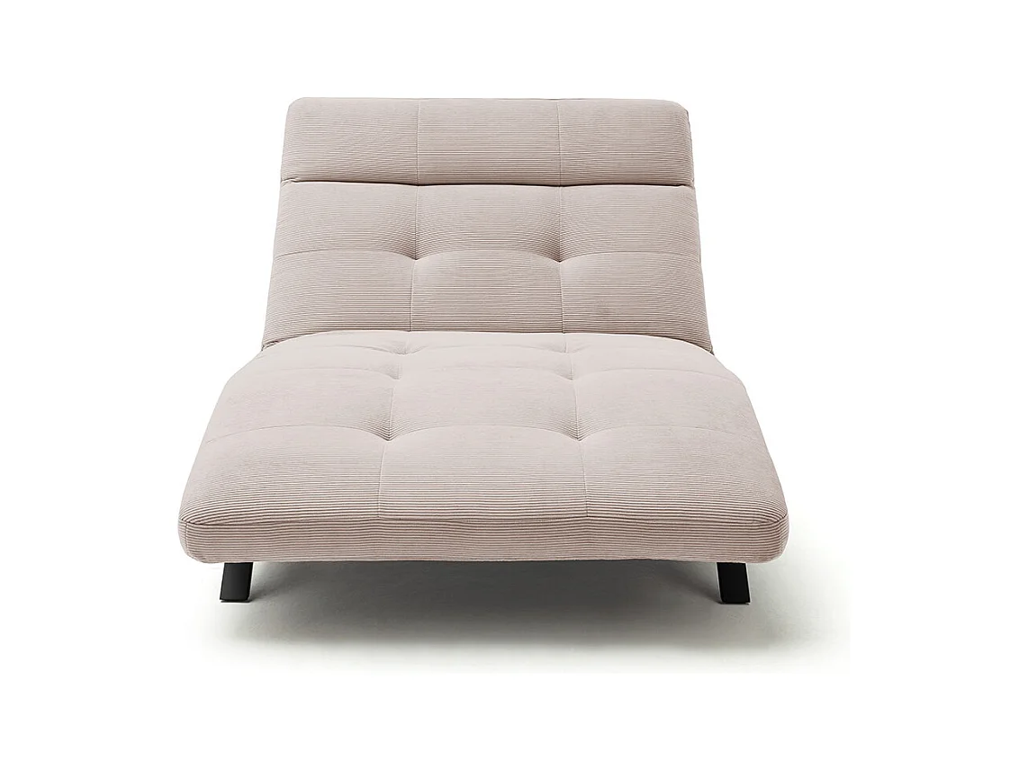 Chaise longue - beige Velours côtelé - AMERIVA