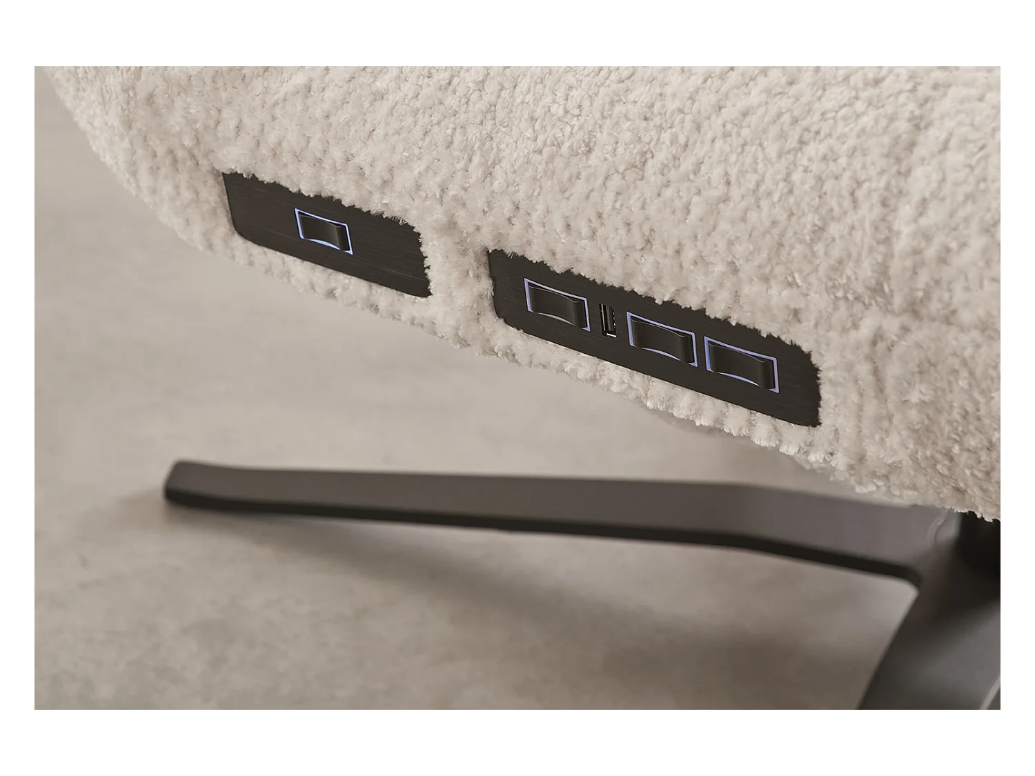 Relaxliege - Weiß Flachgewebe - LETICIA