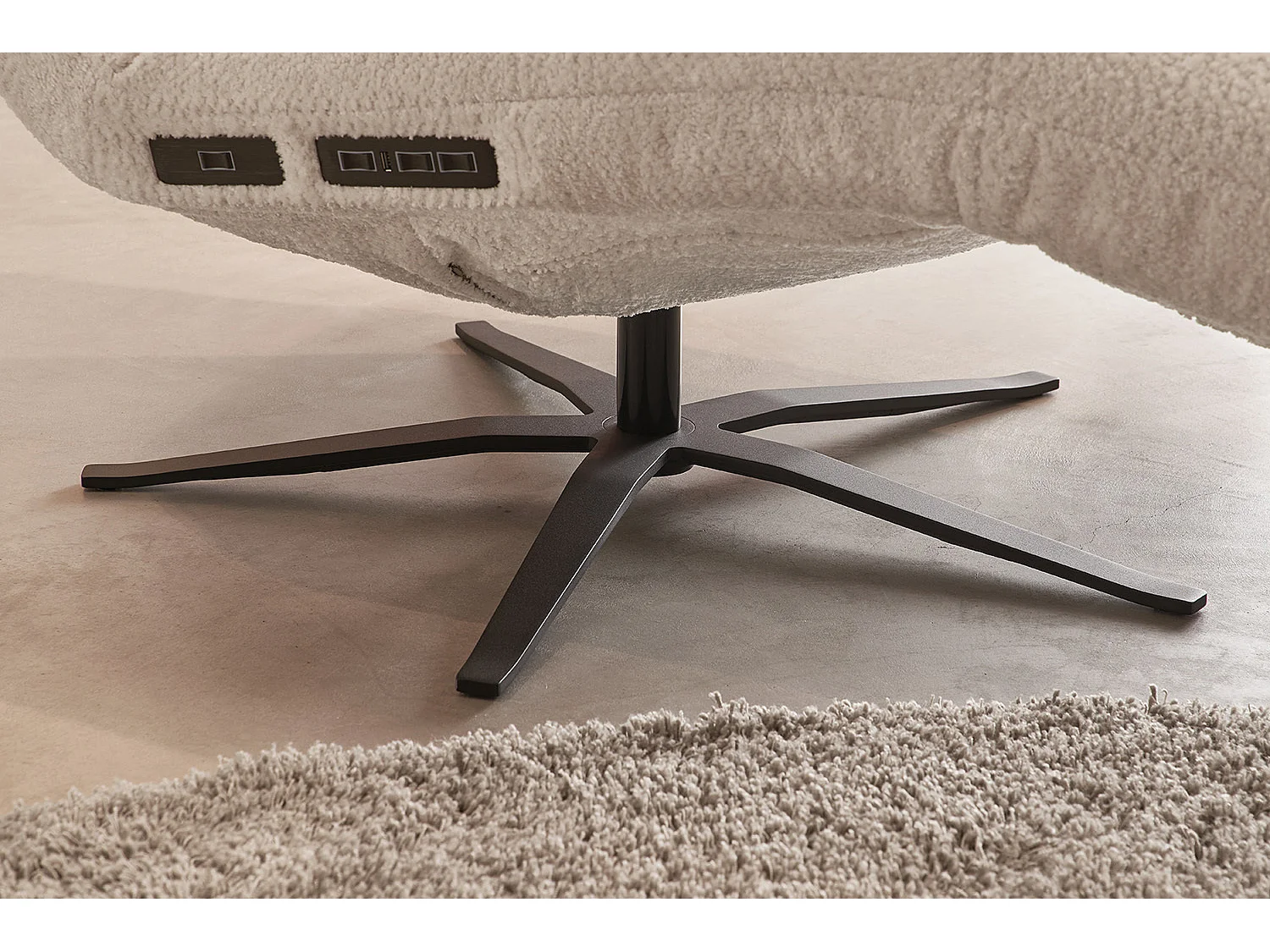 Chaise longue - bianco tessitura piatta - LETICIA