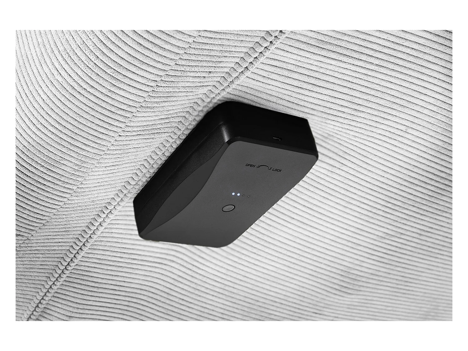 Chaise longue - argent Velours côtelé - LETICIA