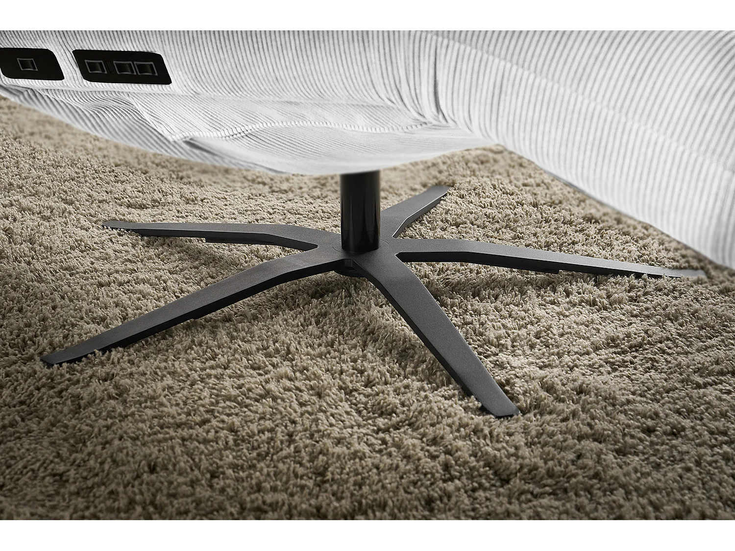 Relaxliege - Silber Cord - LETICIA