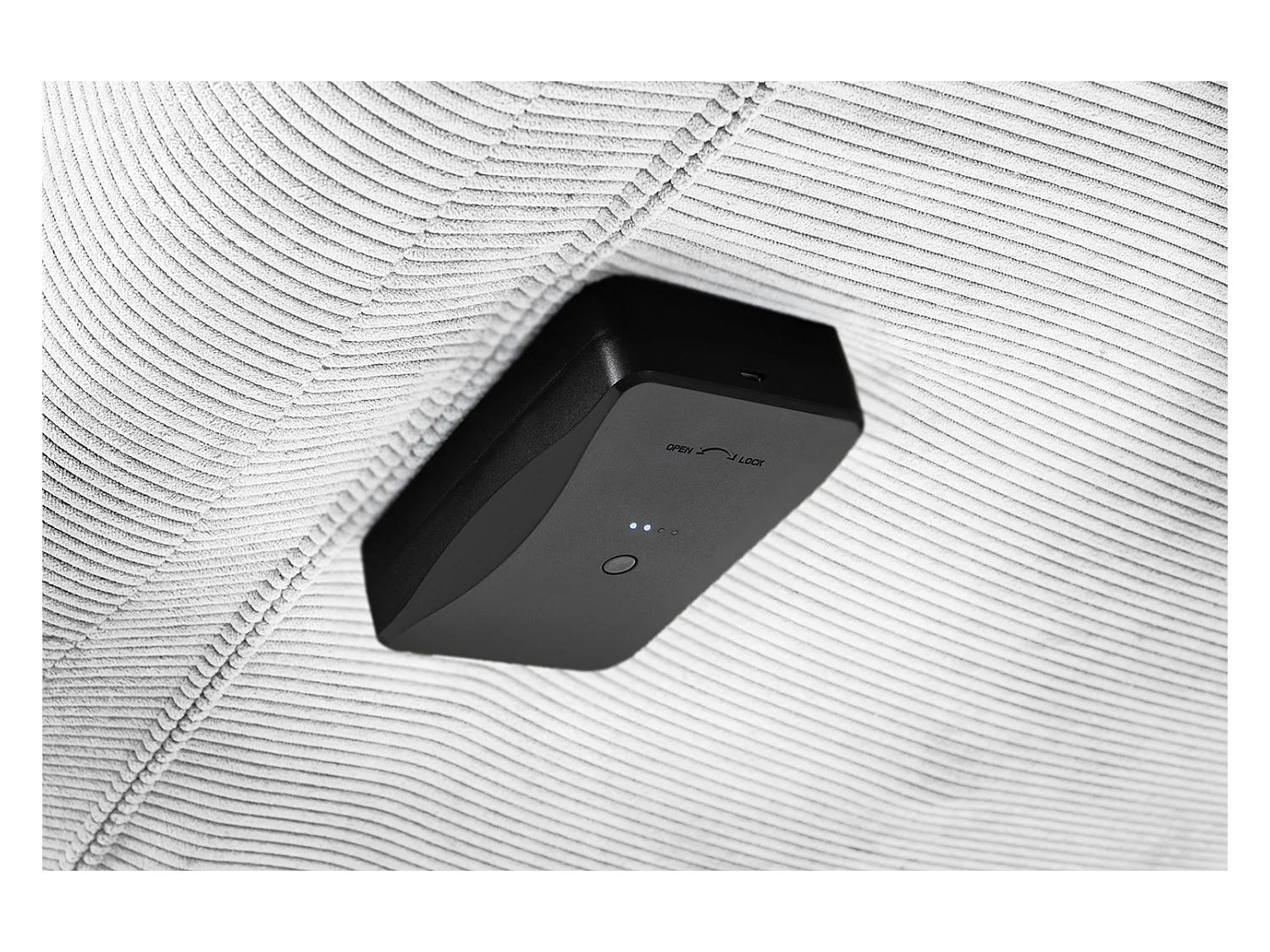 Chaise longue - blanc Velours côtelé - LETICIA