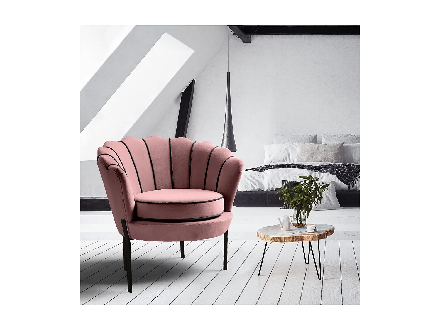 Relax Fauteuil Angelo/Tissu/rose