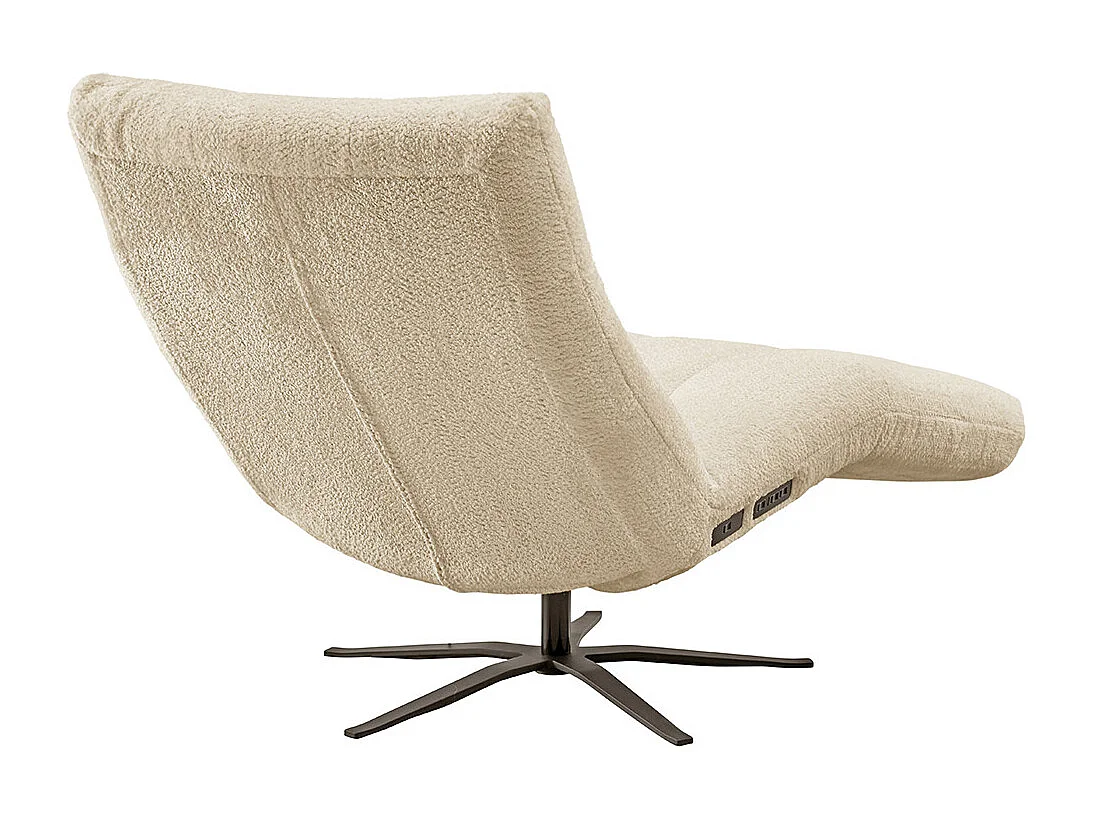 Chaise longue - beige tissage plat - LETICIA