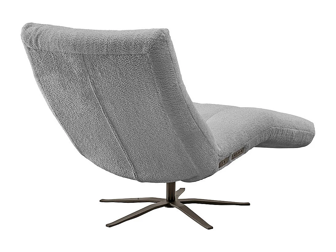 Relaxligstoel - Grijs Plat geweven stof - LETICIA