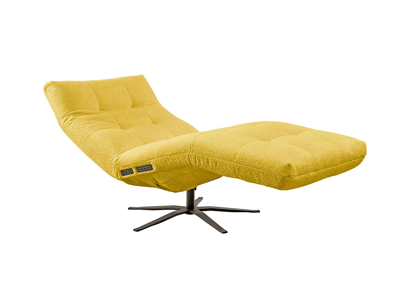 Relaxliege - Gelb Flachgewebe - LETICIA