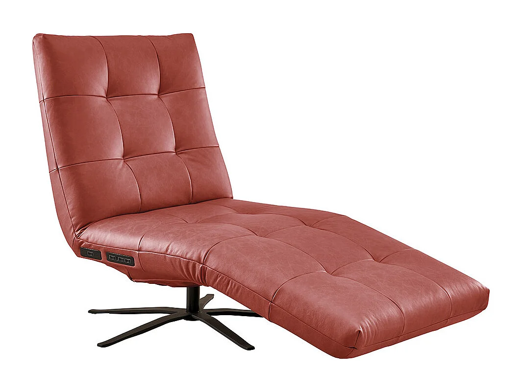 Chaise longue - Rojo piel - LETICIA