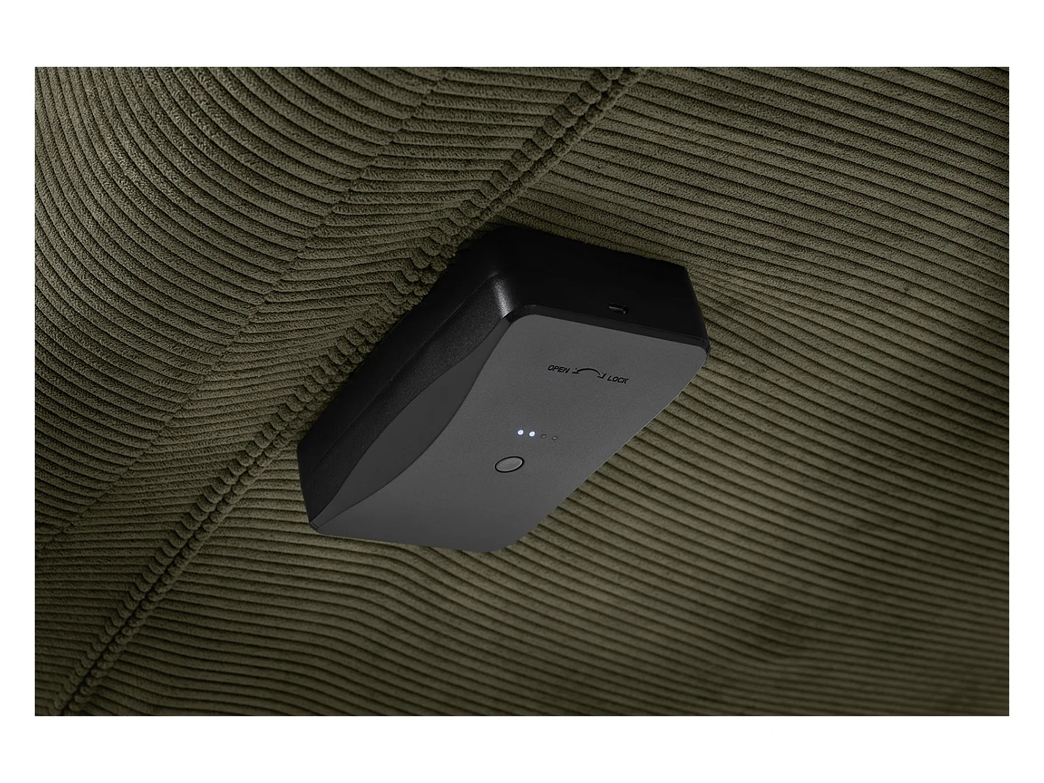 Chaise longue - Vert Velours côtelé - LETICIA