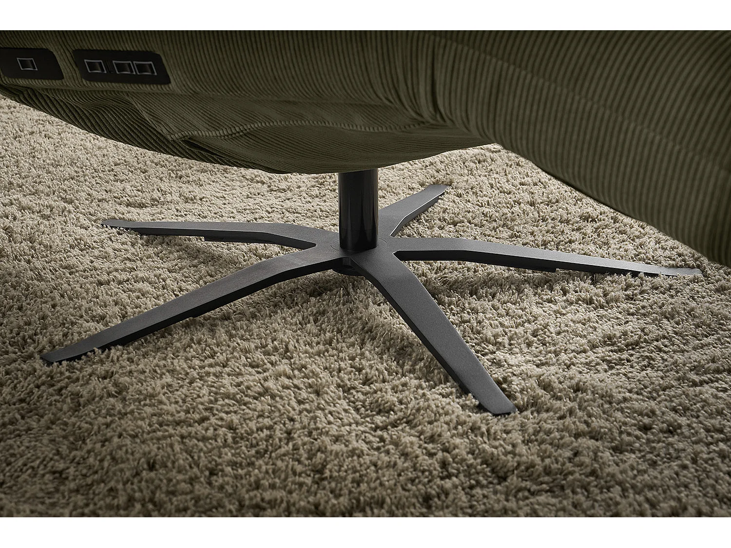 Relaxliege - Grün Cord - LETICIA