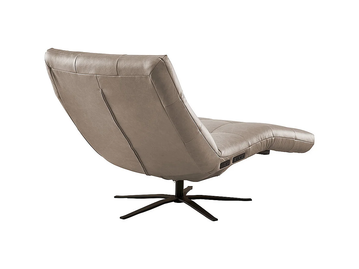 Chaise longue - Gris piel - LETICIA