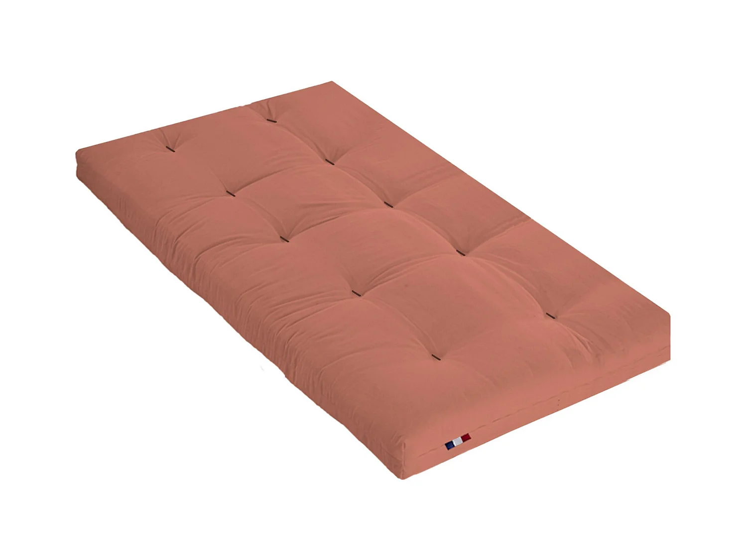 Matelas futon terracotta en coton 90x200