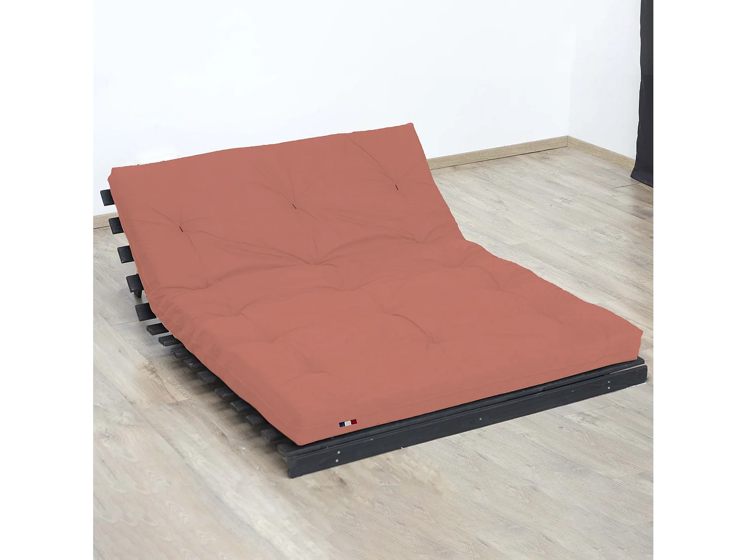 Matelas futon terracotta en coton 180x200