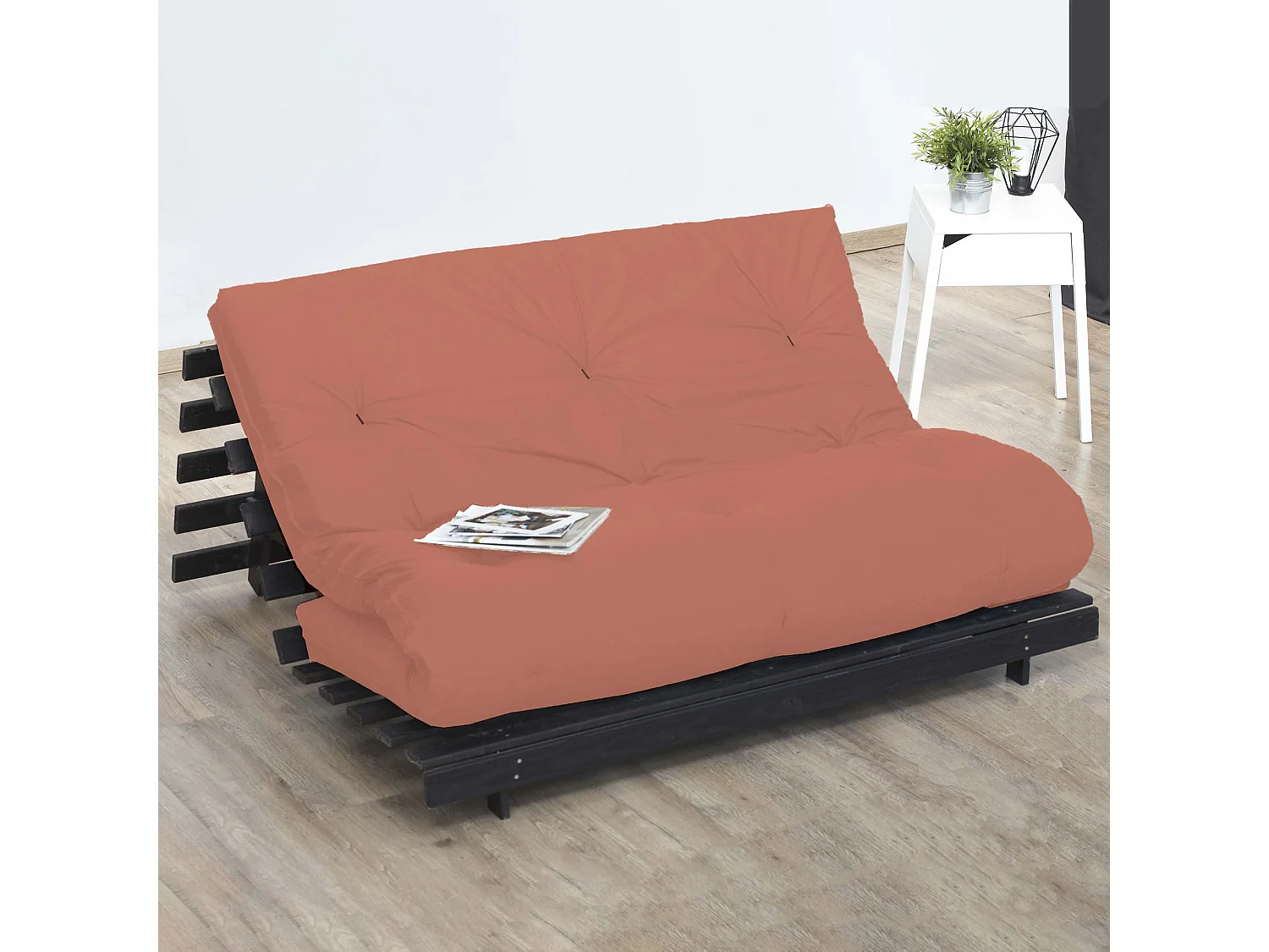 Matelas futon terracotta coeur en latex 140x190