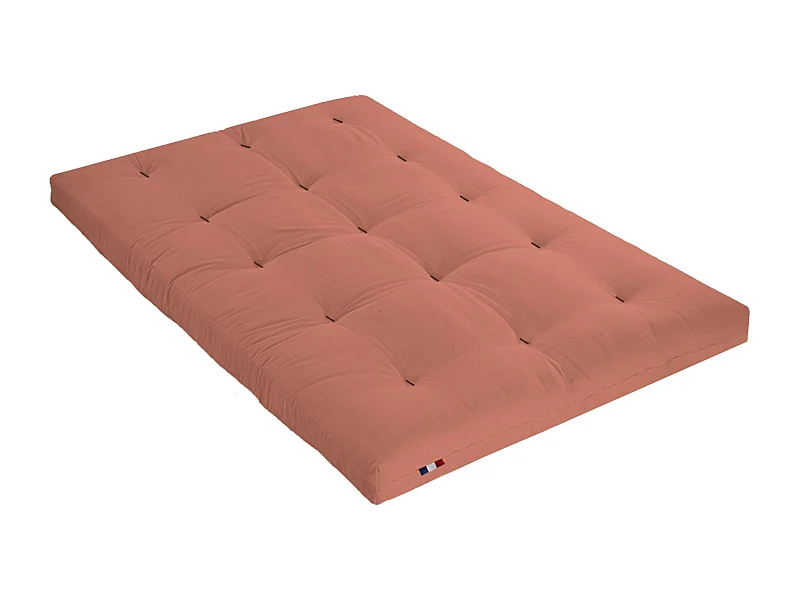 Matelas futon terracotta coeur en latex 160x200