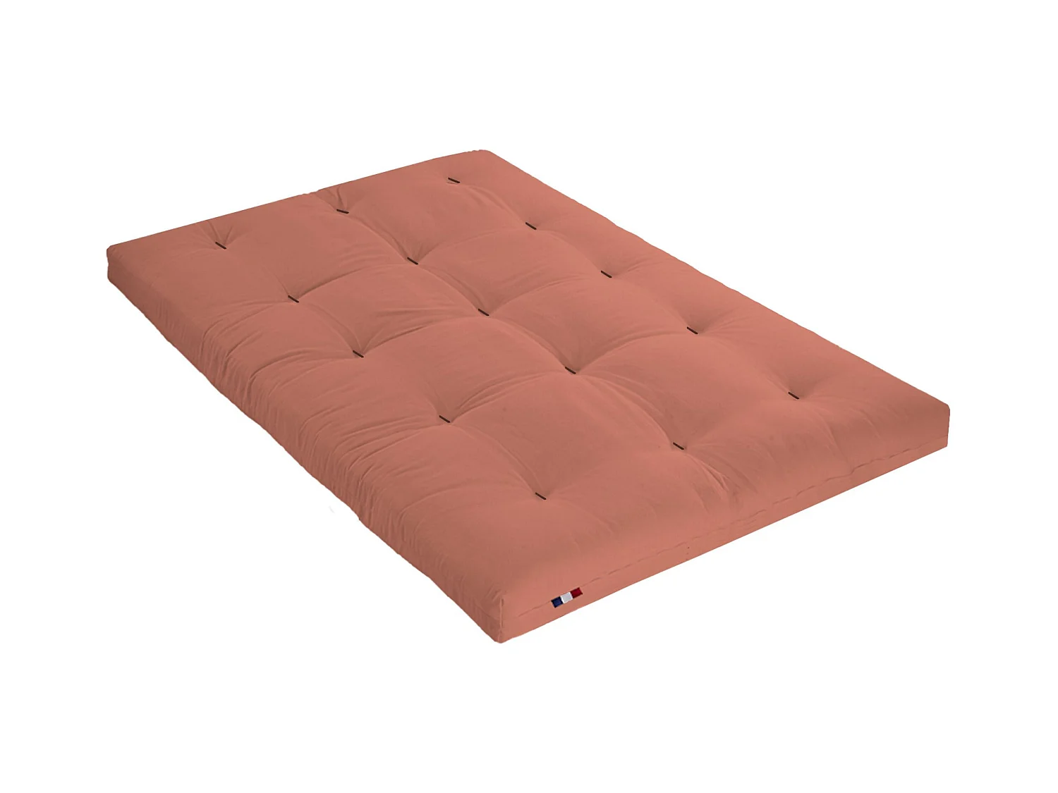 Matelas futon terracotta en coton 160x200