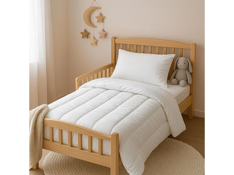 Pack enfant couette tempérée 80x120 et oreiller anti-acariens 40x60 Terre de Nuit