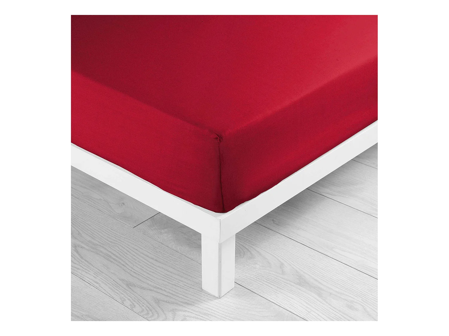 Drap Housse Microfibre "Oscar" 90x190cm Rouge