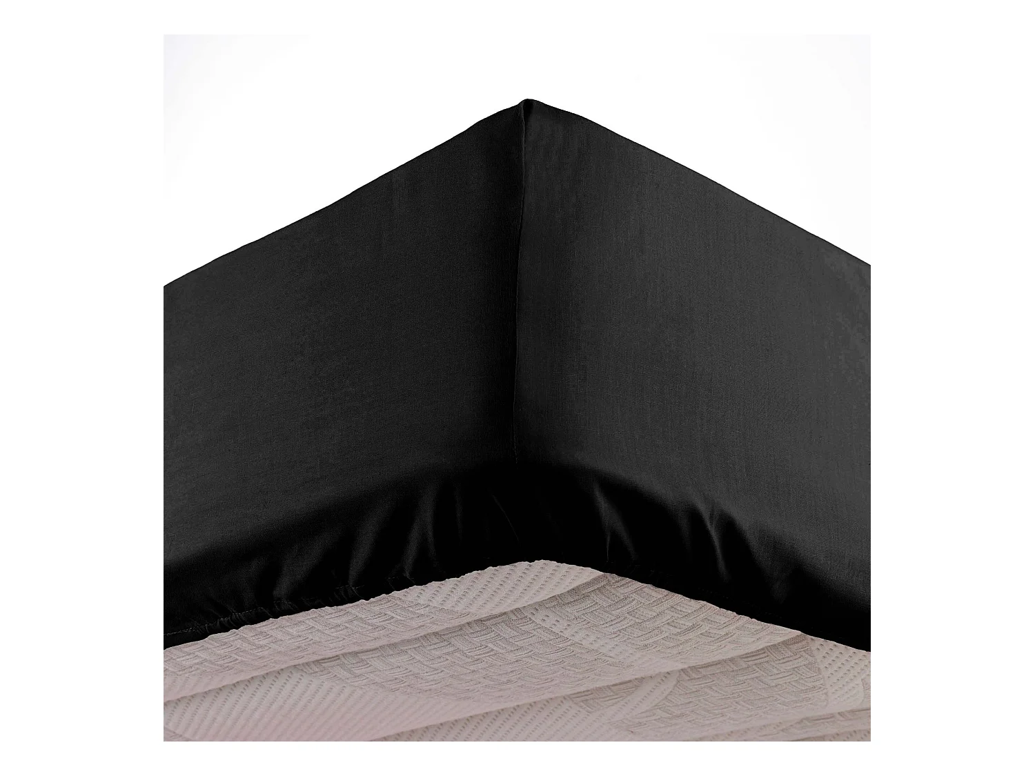Drap Housse Microfibre "Oscar" 90x190cm Noir