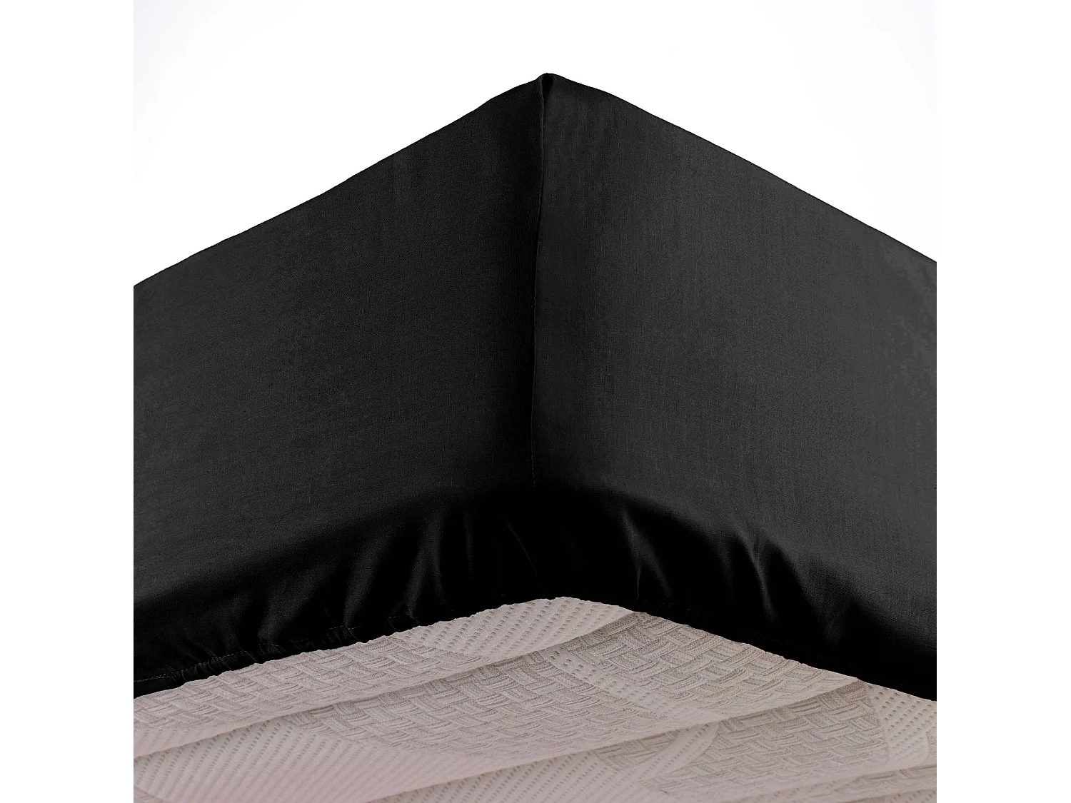 Drap Housse Microfibre "Oscar" 90x190cm Noir