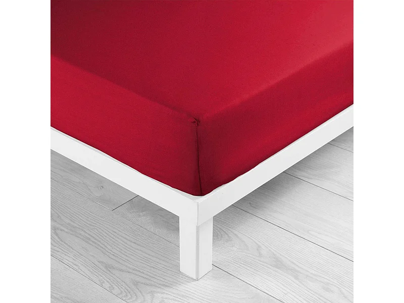 Drap Housse Microfibre "Oscar" 140x190cm Rouge