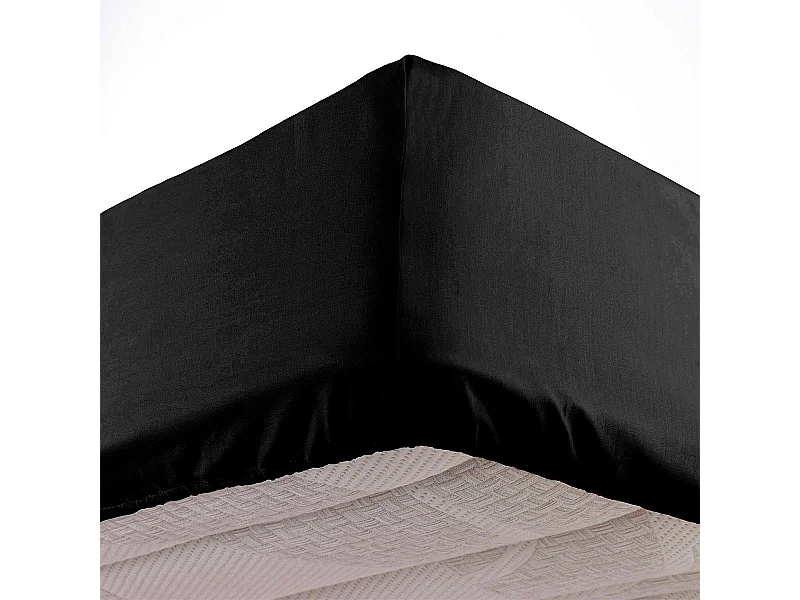 Drap Housse Microfibre "Oscar" 140x190cm Noir